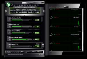 MSI Afterburner settings screen